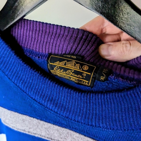 Vintage 90s Eddie Bauer Striped Sweater - Picture 7 of 7